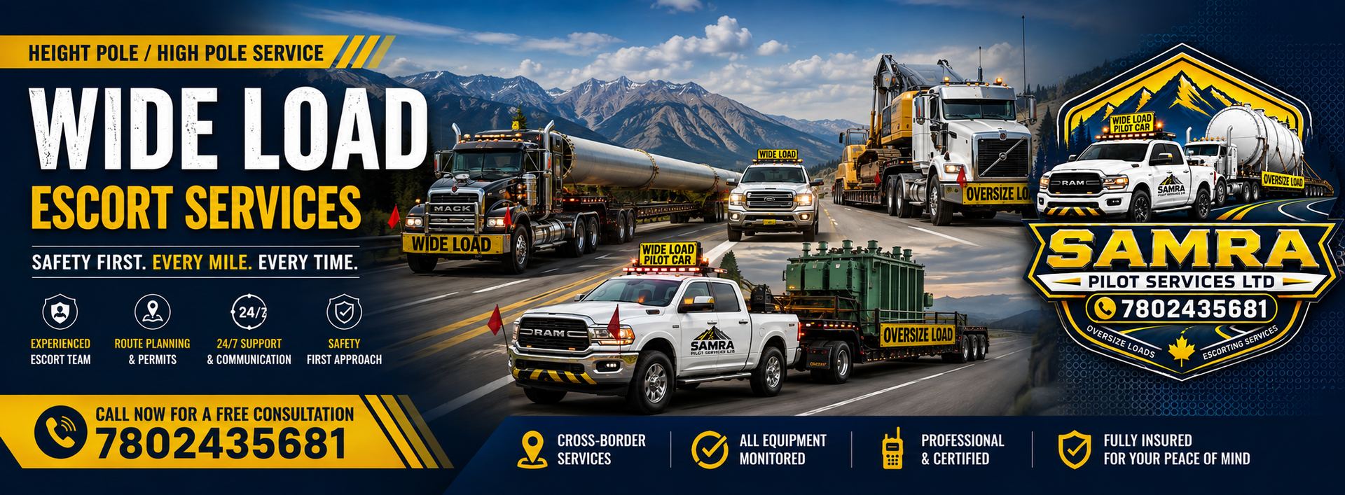 Wide Load Escort Services Canada | Samra Car Pilot Services Ltd