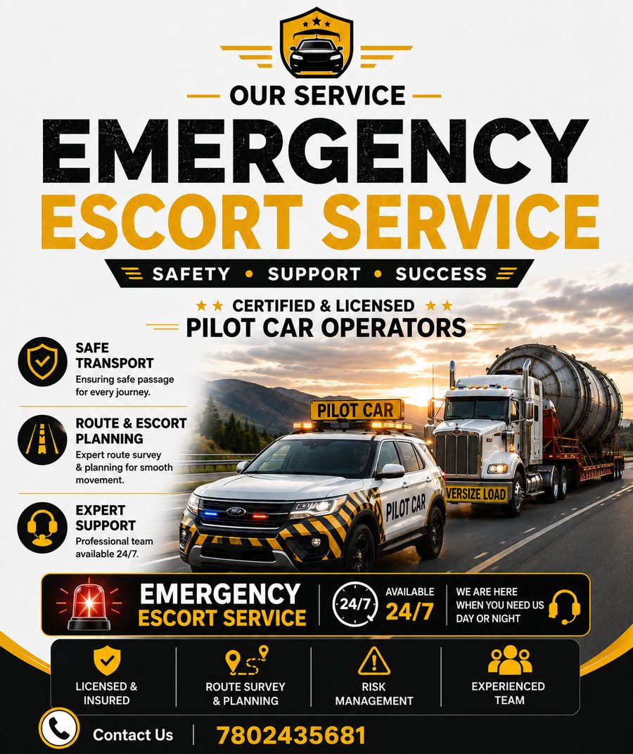 24/7 Emergency Escort Service - Samra Car Pilot Services Ltd